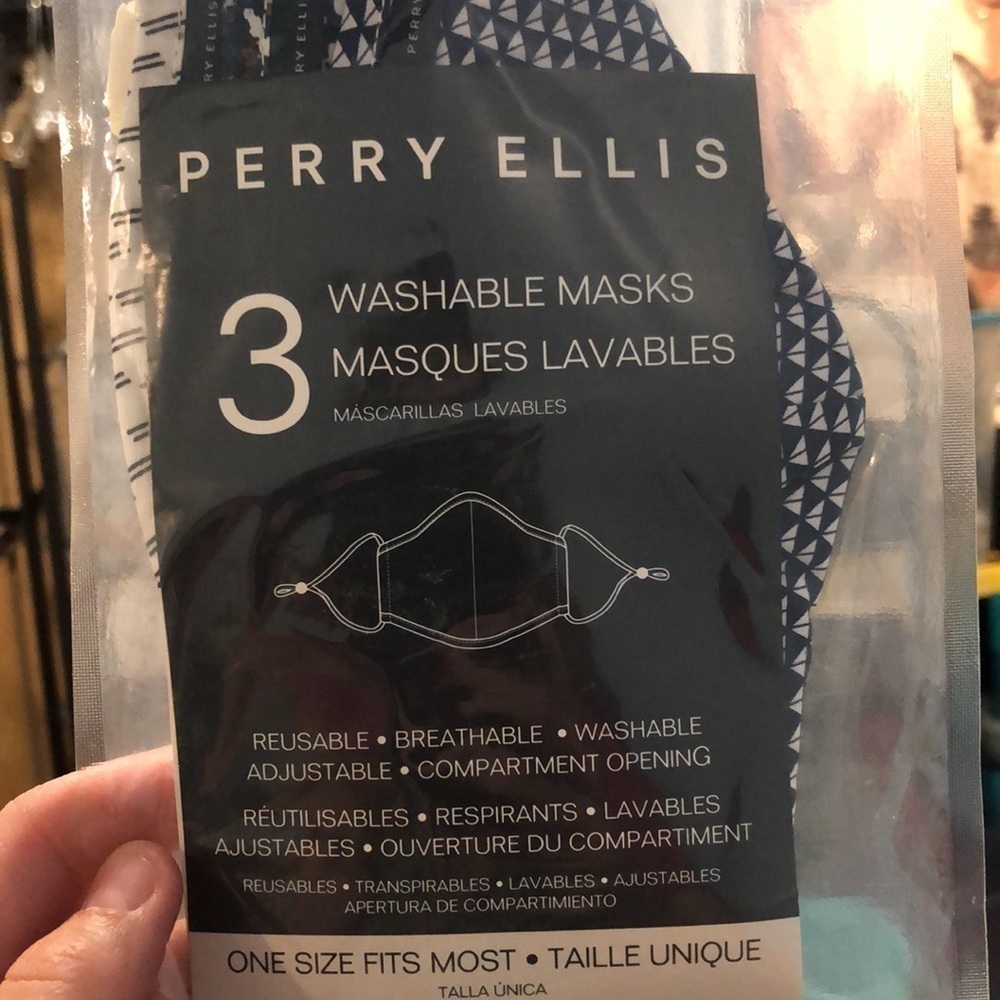 Perry Ellis 3 pack washable Face masks NWT